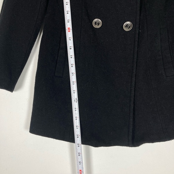 Kristen Blake Women's Coat Merino Wool Blend Double Breasted Black Size 6 - Picture 7 of 16